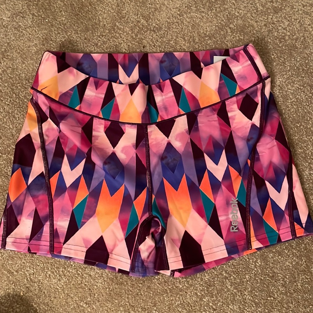 SMALL reebok spandex athletic shorts
